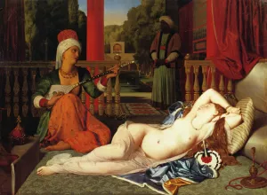 Odalisque with Female Slave Oil painting by Jean-Auguste-Dominique Ingres