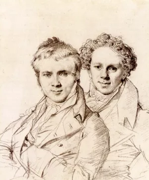 Otto Magnus von Stackelberg and, Possibly, Jackob Linckh by Jean-Auguste-Dominique Ingres Oil Painting
