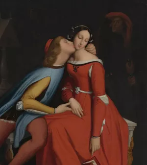 Paolo And Francesca Oil painting by Jean Auguste Dominique Ingres