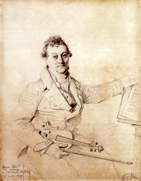 Main Product Photo of Pierre Marie Francois de Sales Baillot Painting by Jean-Auguste-Dominique Ingres