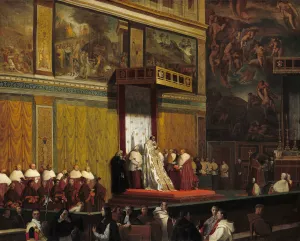 Pope Pius VII in the Sistine Chapel by Jean Auguste Dominique Ingres Oil Painting