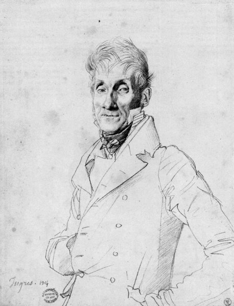 Main Product Photo of Portrait of a Man, possible Edme Bochet Painting by Jean-Auguste-Dominique Ingres