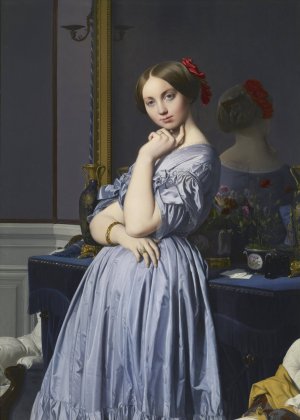 Portrait of Comtesse d'Haussonville Oil painting by Jean Auguste Dominique Ingres