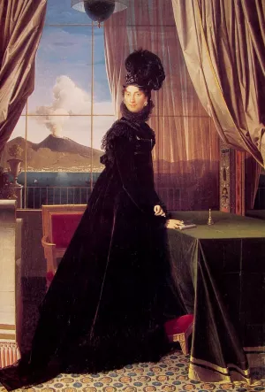 Queen Caroline Murat by Jean-Auguste-Dominique Ingres Oil Painting