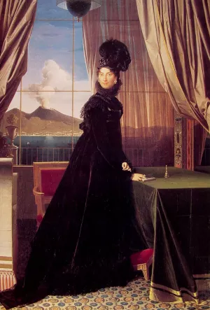 Queen Caroline Murat Oil painting by Jean-Auguste-Dominique Ingres