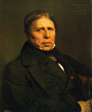 Self Portrait at the Age of 78 by Jean-Auguste-Dominique Ingres Oil Painting