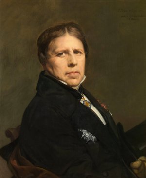 Self Portrait by Jean Auguste Dominique Ingres Oil Painting