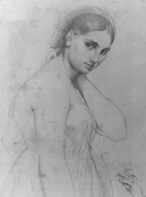 Study for Raphael and the Fornarina Oil painting by Jean-Auguste-Dominique Ingres