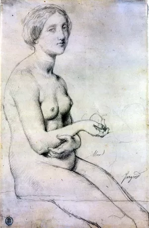 Study for 'Venus a Paphos' by Jean-Auguste-Dominique Ingres Oil Painting