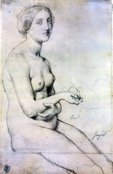 Main Product Photo of Study for 'Venus a Paphos' Painting by Jean-Auguste-Dominique Ingres