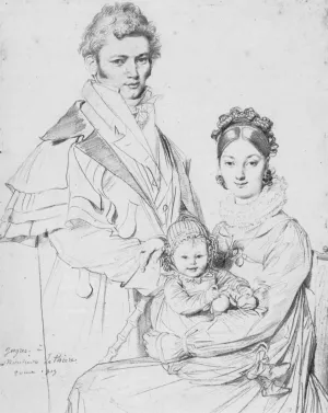 The Alexandre Lethiere Family Oil painting by Jean-Auguste-Dominique Ingres