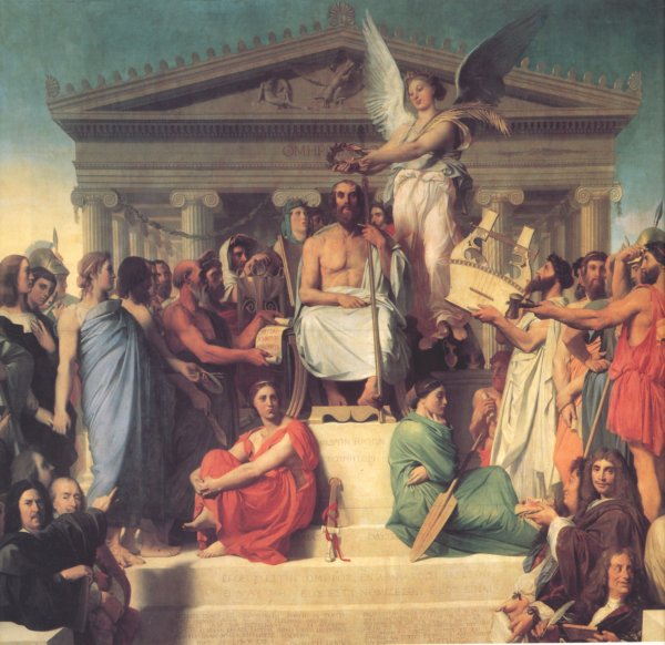 Main Product Photo of The Apotheosis of Homer Painting by Jean-Auguste-Dominique Ingres