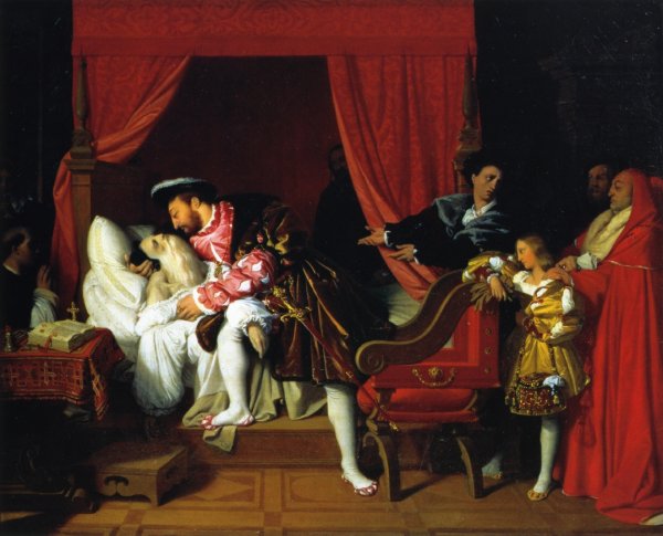 Main Product Photo of The Death of Leonardi da Vinci Painting by Jean-Auguste-Dominique Ingres