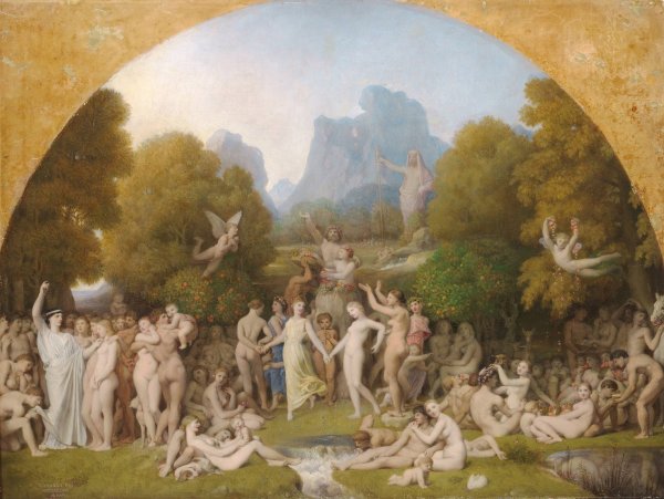 The Golden Age  by Jean Auguste Dominique Ingres - Hand-Painted Oil Painting Reproduction