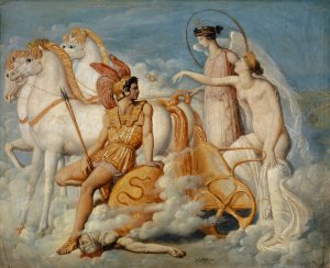 Venus, Injured By Diomedes, Returns To Olympus by Jean Auguste Dominique Ingres Oil Painting