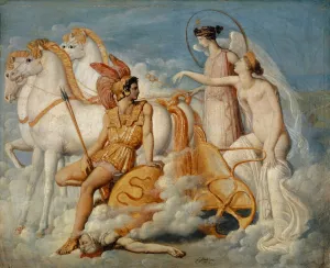 Venus, Injured By Diomedes, Returns To Olympus by Jean Auguste Dominique Ingres Oil Painting