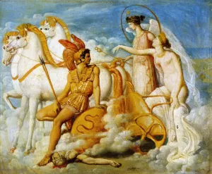 Venus, Wounded by Diomedes, Returns to Olympus by Jean-Auguste-Dominique Ingres Oil Painting