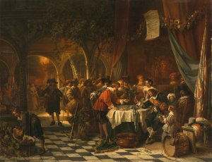 De schutterskoning Oil painting by Jean Auguste Henri Leijs
