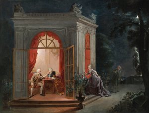 Le Contrat De Mariage Ou L'attente Nerveuse by Jean-Baptiste-Andre Gautier D'Agoty Oil Painting