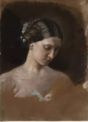 Portrait of a Woman by Jean-Baptiste-Antoine-Emile Beranger Oil Painting