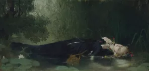 Ophelia by Jean-Baptiste Bertrand Oil Painting