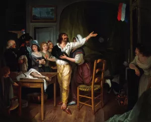 Devouement a La Patrie Dun Homme Qu'on Vient D'amputer D'un Bras by Jean-Baptiste Bizard Oil Painting