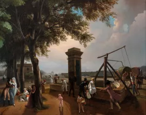 La Pompe Marchande Du Cours-La-Reine by Jean-Baptiste Bizard Oil Painting