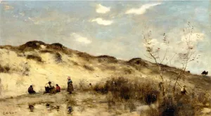 A Dune at Dunkirk Oil painting by Jean-Baptiste-Camille Corot