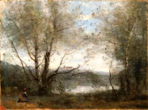 A Pond Seen Through The Trees painting by Jean-Baptiste-Camille Corot