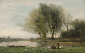 Arleux-du-Nord⁠⁠—le bord des clairs by Jean-Baptiste-Camille Corot Oil Painting