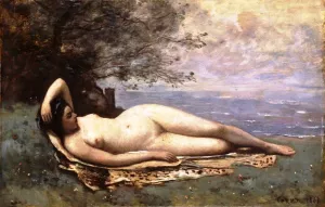 Bacchante by the Sea by Jean-Baptiste-Camille Corot - Oil Painting Reproduction