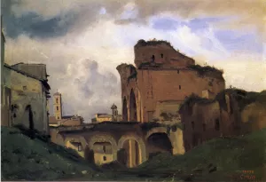 Basilica of Constantine by Jean-Baptiste-Camille Corot - Oil Painting Reproduction