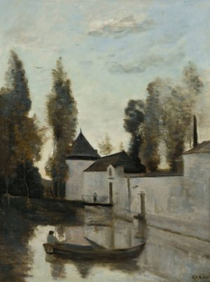 Beaune La Rolande. Le Chateau De La Motte-Bastille by Jean-Baptiste-Camille Corot Oil Painting