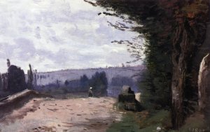 Bridge in the Coubron Valley by Jean-Baptiste-Camille Corot Oil Painting