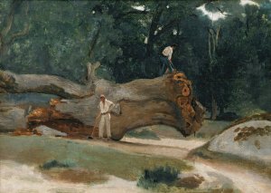 Bucherons by Jean-Baptiste-Camille Corot Oil Painting