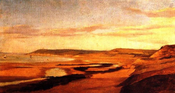 By the Sea by Jean-Baptiste-Camille Corot - Hand-Painted Oil Painting Reproduction