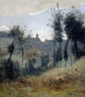 Canteleu by Jean-Baptiste-Camille Corot Oil Painting