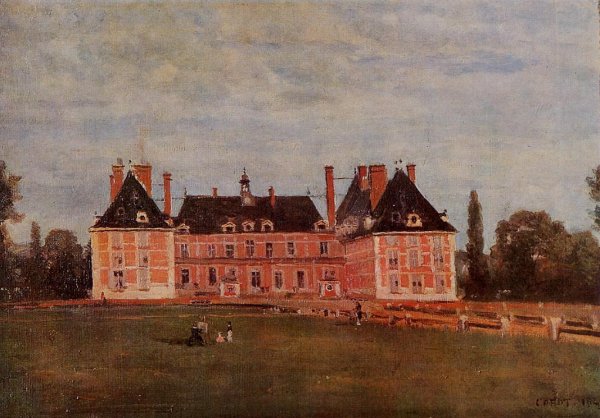 Chateau de Rosny by Jean-Baptiste-Camille Corot - Hand-Painted Oil Painting Reproduction