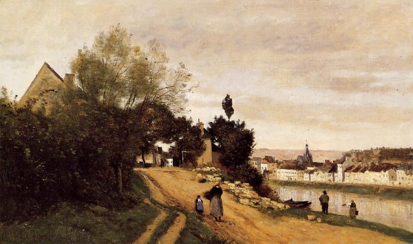 Main Product Photo of Chateau Thierry Painting by Jean-Baptiste-Camille Corot