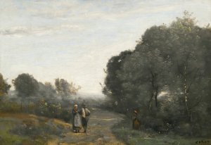 Chaville, Le Matin Au Printemps by Jean-Baptiste-Camille Corot Oil Painting
