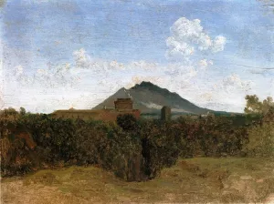 Civita Castellana and Mount Soracte Oil painting by Jean-Baptiste-Camille Corot
