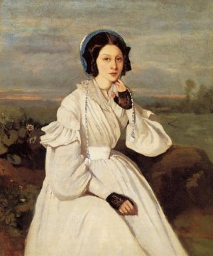 Claire Sennegon, Corot's Neice, Later Madame Charmois by Jean-Baptiste-Camille Corot Oil Painting