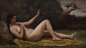 Evocation of Love by Jean-Baptiste-Camille Corot Oil Painting