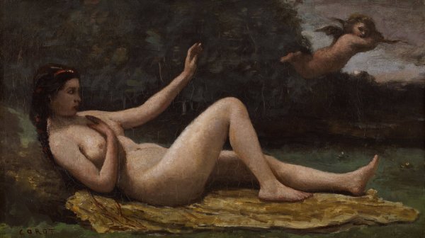 Evocation of Love  by Jean-Baptiste-Camille Corot - Hand-Painted Oil Painting Reproduction