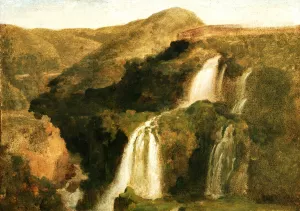 Falls of Tivoli by Jean-Baptiste-Camille Corot - Oil Painting Reproduction