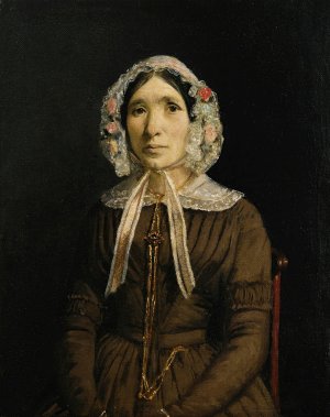 Femme au bonnet de dentelle by Jean-Baptiste-Camille Corot Oil Painting