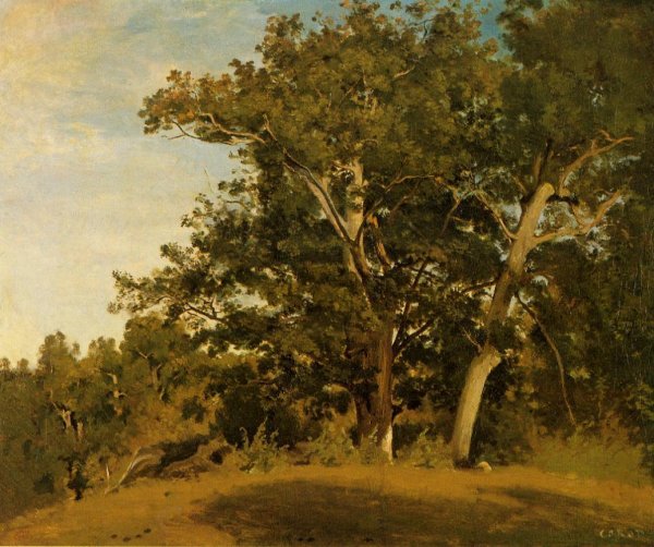 Fountainebleau - Aux Georges d'Apremont by Jean-Baptiste-Camille Corot - Hand-Painted Oil Painting Reproduction