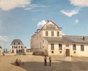 House and Factory of Monsieur Henry by Jean-Baptiste-Camille Corot Oil Painting