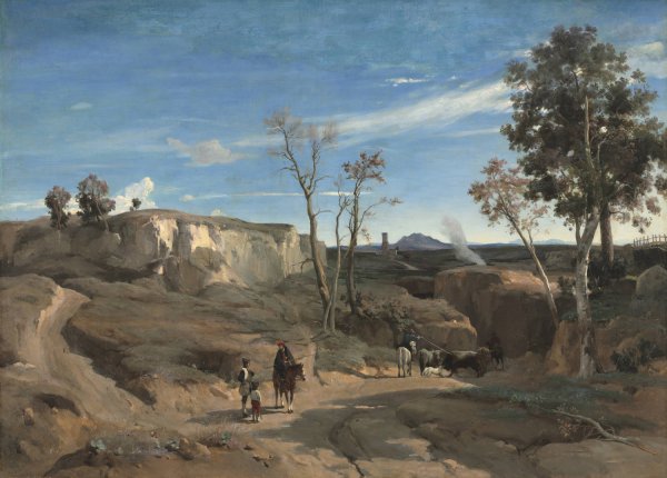 Main Product Photo of La Cervara, the Roman Campagna  Painting by Jean-Baptiste-Camille Corot