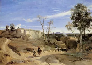 La Cervara, the Roman Countryside by Jean-Baptiste-Camille Corot - Oil Painting Reproduction